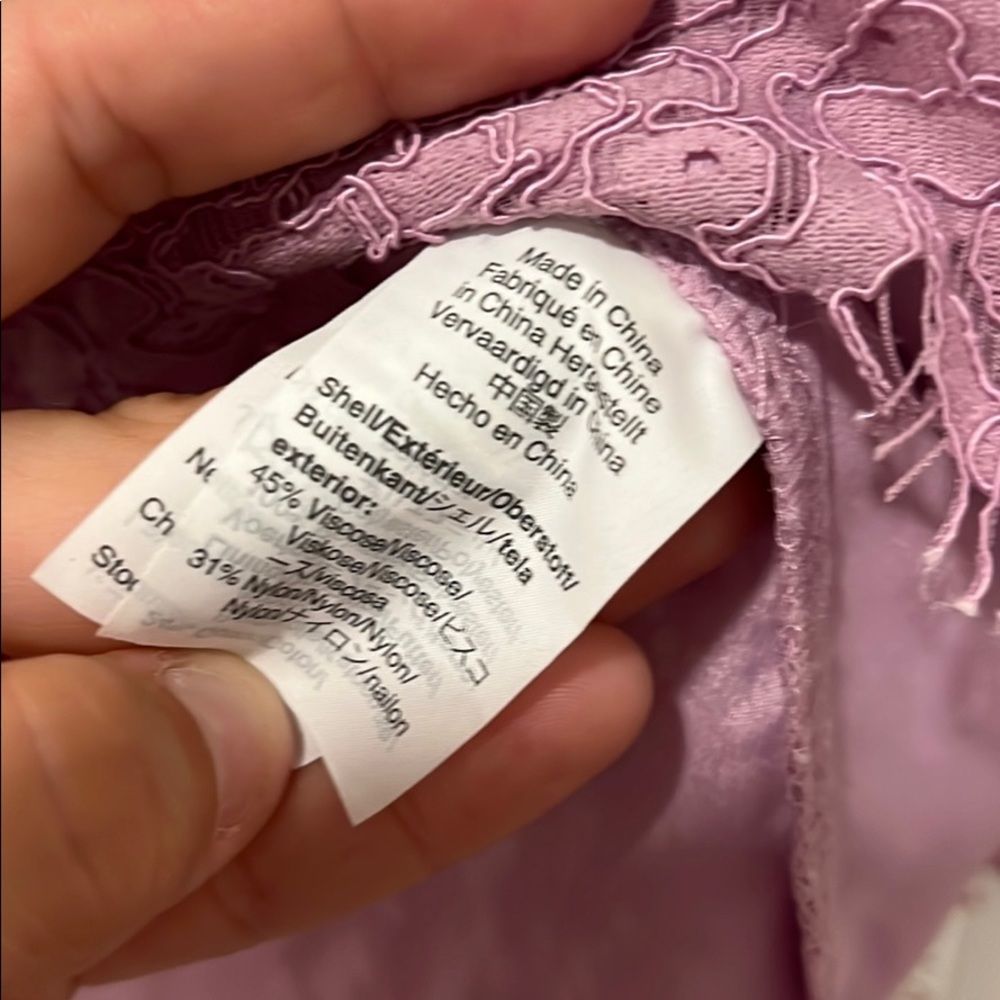 J Crew Lilac Lace Blouse XS - Picture 4 of 5
